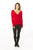 Ladies fashion v-neck button down cardigan w/ elbow patch