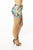 Ladies fashion zip up floral print short