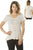 Ladies fashion short sleeve v neck top