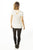Ladies fashion short sleeve v neck top