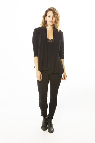 Ladies fashion  petite 3/4 sleeve open front cardigan