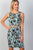 Ladies fashion multi floral print two piece set