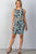 Ladies fashion multi floral print two piece set
