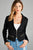 Ladies fashion long sleeve zip front blazer