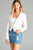 Ladies fashion long sleeve zip front blazer