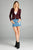 Ladies fashion long sleeve zip front blazer