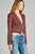 Ladies fashion long sleeve zip front blazer