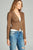 Ladies fashion long sleeve zip front blazer