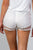 Ladies fashion crochet hem w/ mesh detail mini shorts