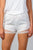 Ladies fashion crochet hem w/ mesh detail mini shorts