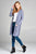 Ladies fashion plus size long sleeve open front w/pocket long length rayon spandex cardigan