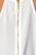 Ladies fashion plus size white sheer front cut-out plus size top