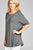 Ladies fashion elbow sleeve round neck rayon spandex jersey tunic top
