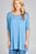 Ladies fashion elbow sleeve round neck rayon spandex jersey tunic top