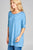 Ladies fashion elbow sleeve round neck rayon spandex jersey tunic top
