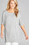 Ladies fashion elbow sleeve round neck rayon spandex jersey tunic top