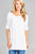 Ladies fashion elbow sleeve round neck rayon spandex jersey tunic top