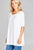 Ladies fashion elbow sleeve round neck rayon spandex jersey tunic top