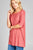 Ladies fashion elbow sleeve round neck rayon spandex jersey tunic top