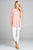 Ladies fashion elbow sleeve round neck rayon spandex jersey tunic top