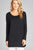 Ladies fashion long sleeve round neck rayon spandex jersey tunic top