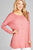 Ladies fashion long sleeve round neck rayon spandex jersey tunic top