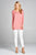 Ladies fashion long sleeve round neck rayon spandex jersey tunic top