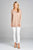 Ladies fashion long sleeve round neck rayon spandex jersey tunic top
