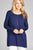 Ladies fashion long sleeve round neck rayon spandex jersey tunic top