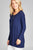 Ladies fashion long sleeve round neck rayon spandex jersey tunic top