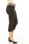Ladies fashion 4 pocket cuffed belted twill capri