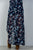Ladies fashion navy & floral print wrap maxi skirt
