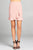 Ladies fashion banded waist wrap look w/ruffle mini skirt