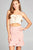 Ladies fashion banded waist wrap look w/ruffle mini skirt