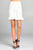 Ladies fashion banded waist wrap look w/ruffle mini skirt