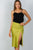 Ladies fashion side slit midi skirt