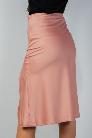 Ladies fashion side slit midi skirt