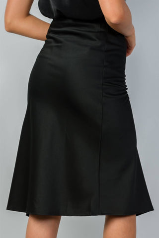 Ladies fashion side slit midi skirt