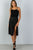 Ladies fashion side slit midi skirt