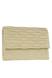 Shimmery square clutch evening bag