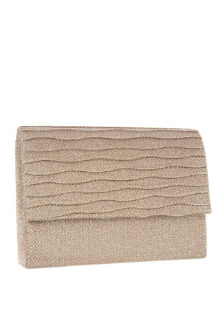 Shimmery square clutch evening bag