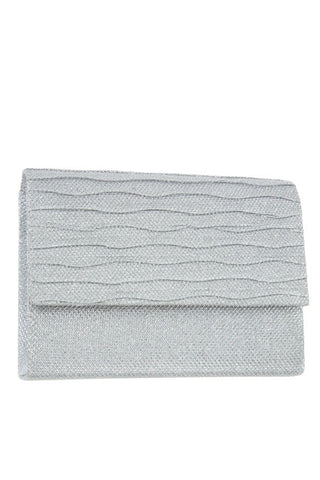 Shimmery square clutch evening bag