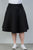 Ladies fashion plus size midi length black midi skirt