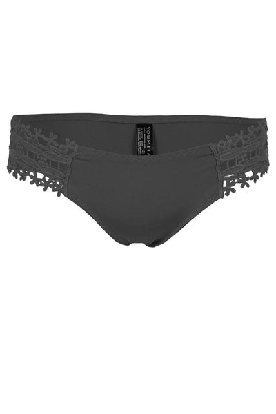 Side lace laser cut thong