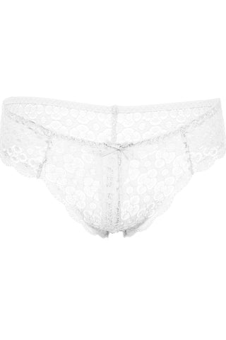 Floral lace opening lace thong panty