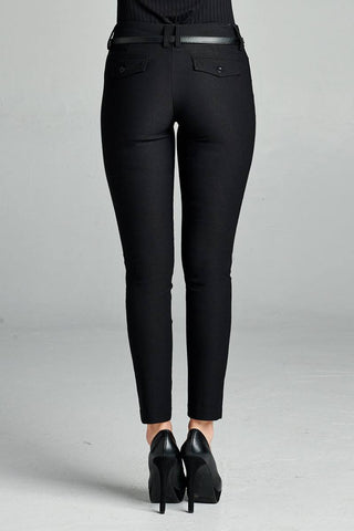 Ladies fashion belted bengali long pants