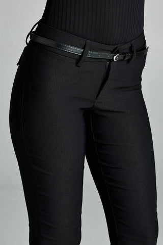 Ladies fashion belted bengali long pants