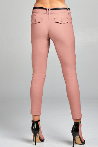 Ladies fashion belted bengali long pants