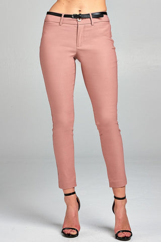 Ladies fashion belted bengali long pants