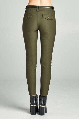 Ladies fashion belted bengali long pants